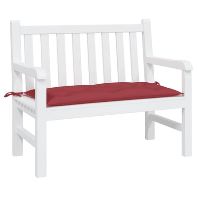 Vidaxl Garden Bench Cushion 100x50x7 cm Vino in tessuto Oxford rosso
