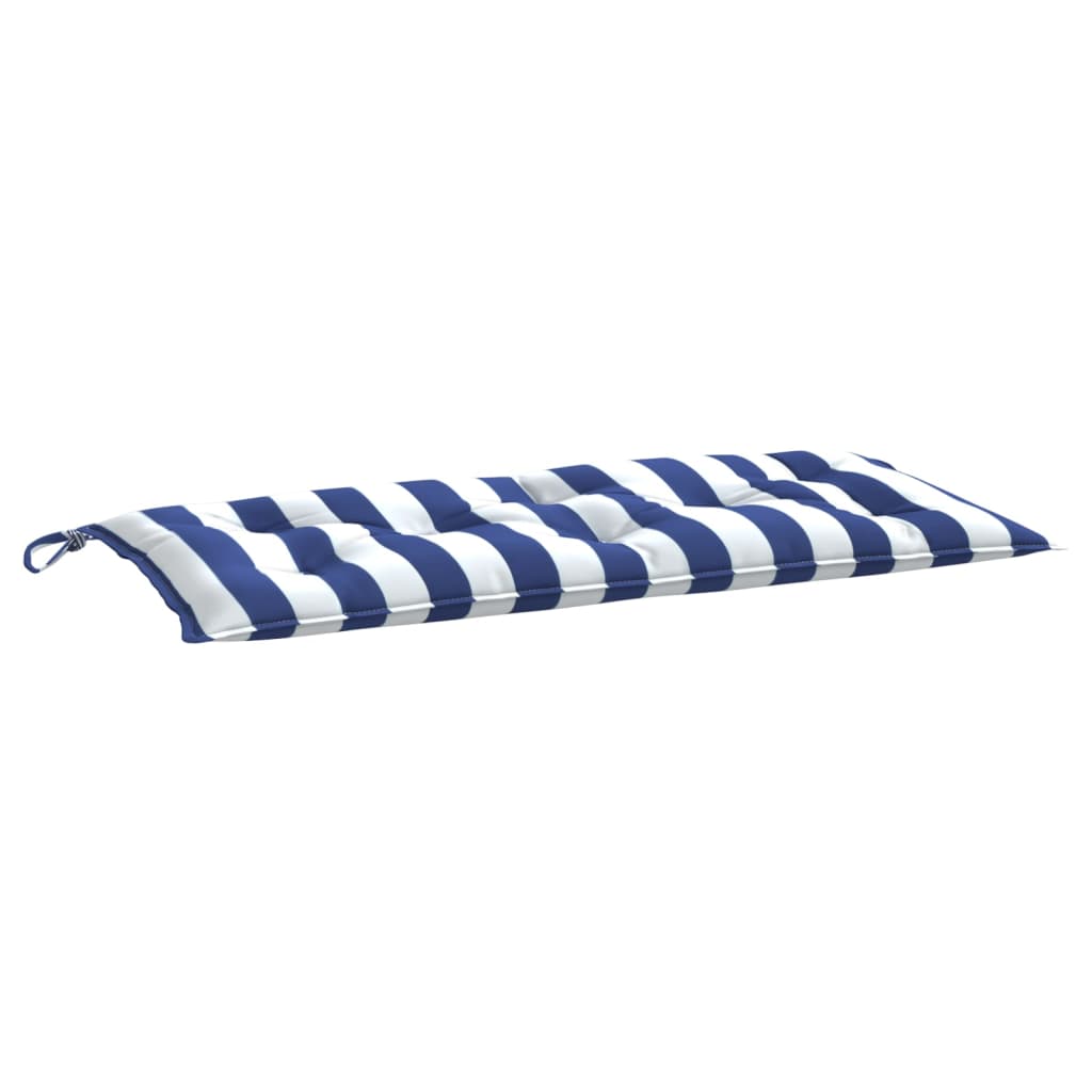 Vidaxl Garden Bench Cushion 100x50x7 CM Fabrica blanca y azul