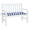 Vidaxl Garden Bench Cushion 100x50x7 CM Fabrica blanca y azul