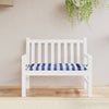 Vidaxl Garden Bench Cushion 100x50x7 CM Fabrica blanca y azul