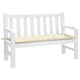 Vidaxx cojín para banco de jardín 120x50x7 cm tela oxford color crema