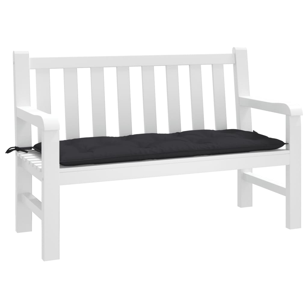 Vidaxl Garden Bench Cushion 120x50x7 cm tessuto oxford nero