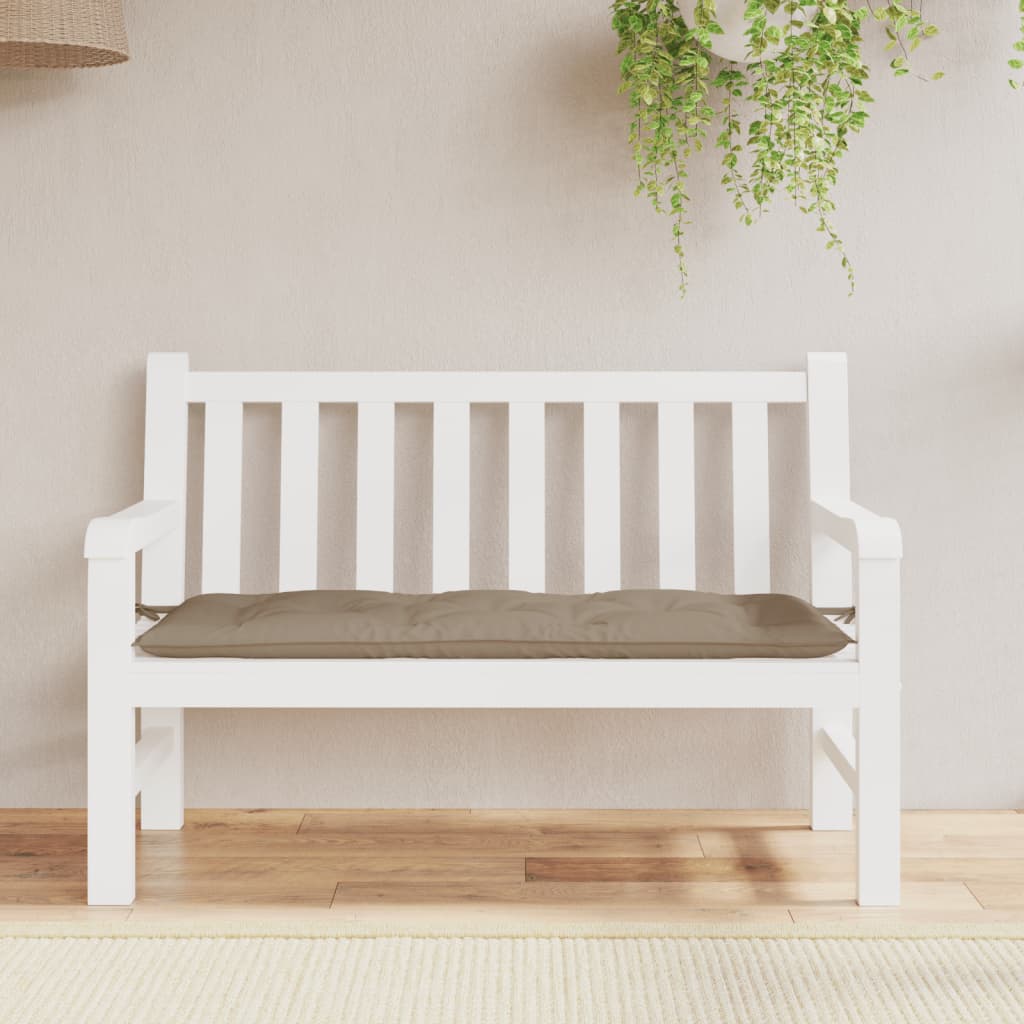 Vidaxl Garden Banch Cushion 120x50x7 cm Tessuto Oxford Taupe