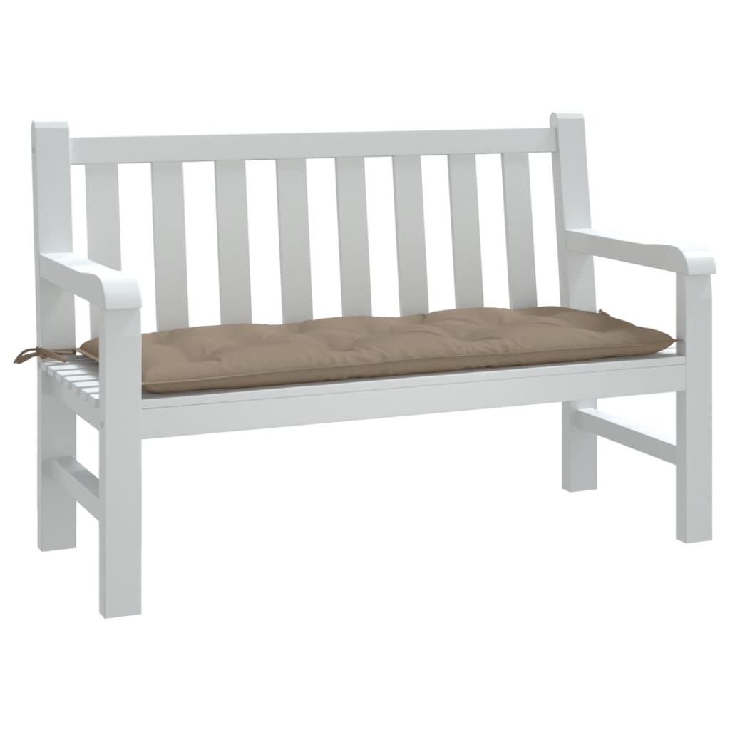 Vidaxl Garden Banch Cushion 120x50x7 cm Tessuto Oxford Taupe