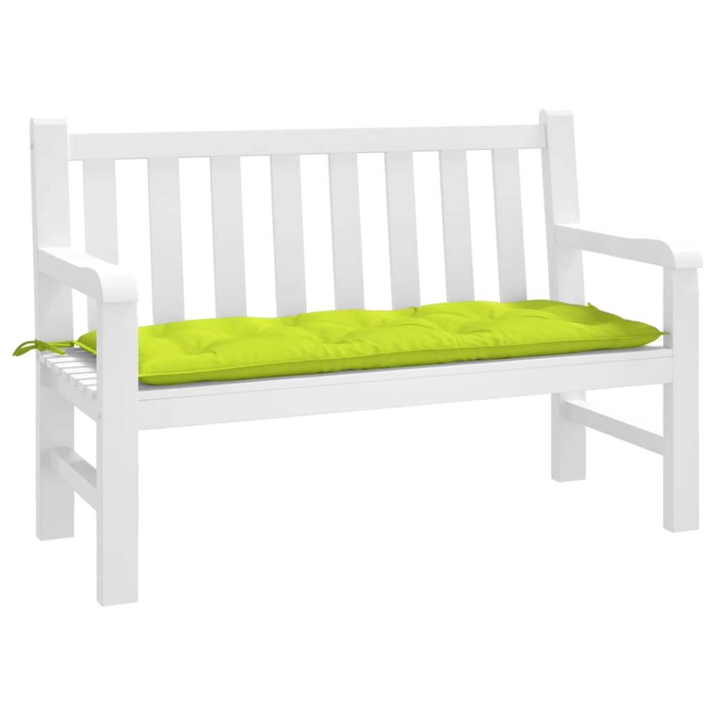 Vidaxl Garden Banch Cushion 120x50x7 cm tessuto oxford verde chiaro