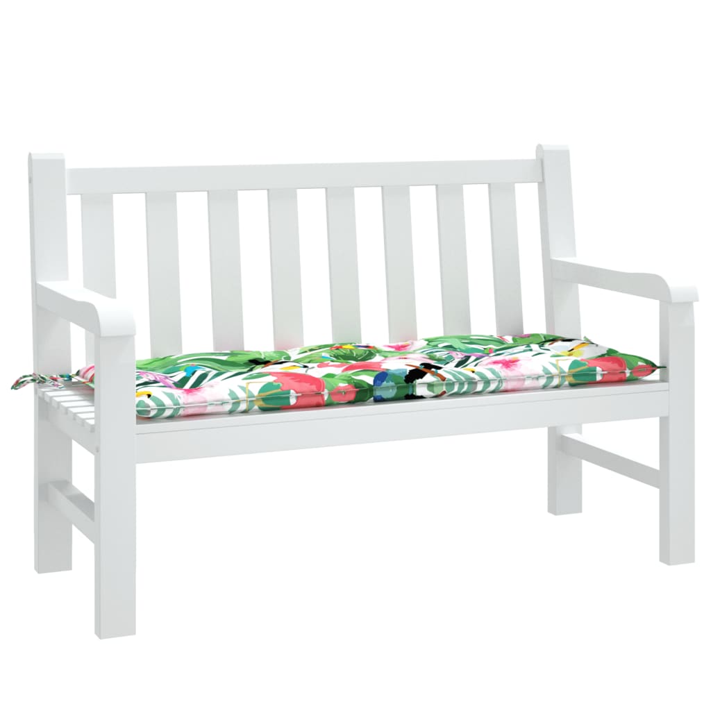 Vidaxl Garden Banch Cushion 120x50x7 cm tessuto multilorato