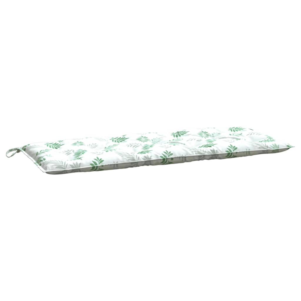 Vidaxl Garden Banch Cushion Leaf Pattern 120x50x7 cm tessuto