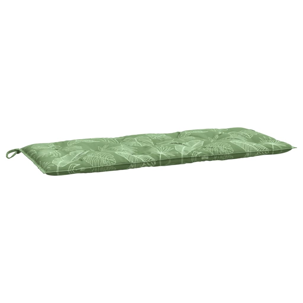 Vidaxl Garden Banch Cushion Leaf Pattern 120x50x7 cm tessuto