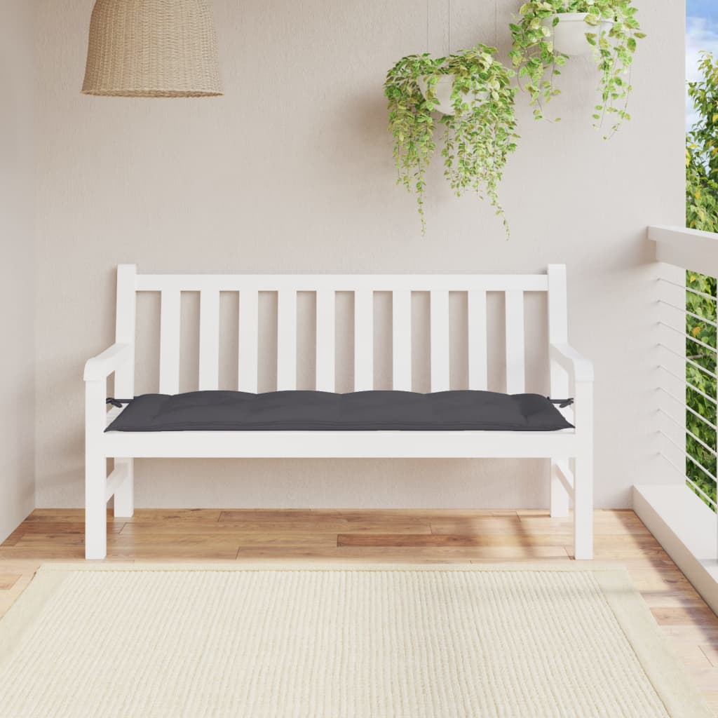Vidaxl Garden Banch Cushion 150x50x7 cm tessuto oxford antracite -lorato