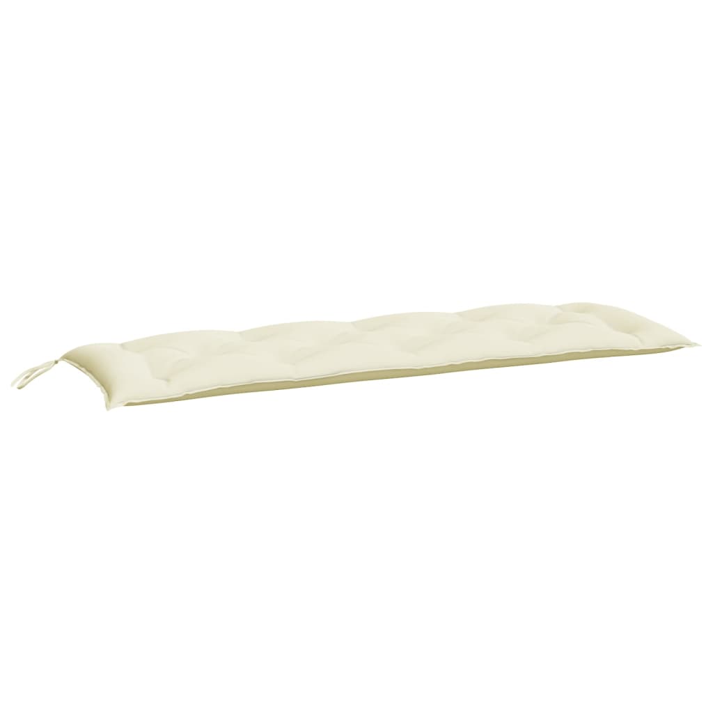 Cuscino per panca da giardino Vidaxx 150x50x7 cm in tessuto oxford color crema