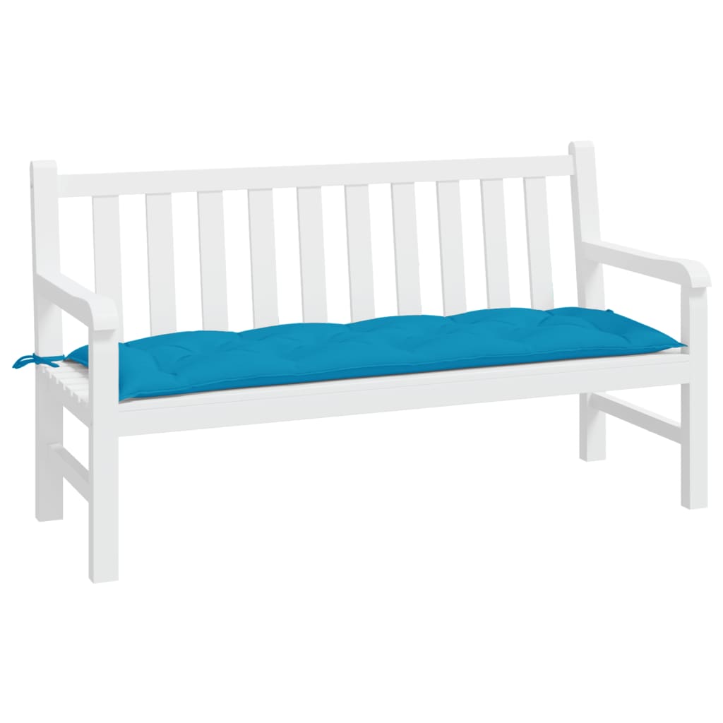 VidaXL cojín para banco de jardín 150x50x7 cm tela oxford azul claro