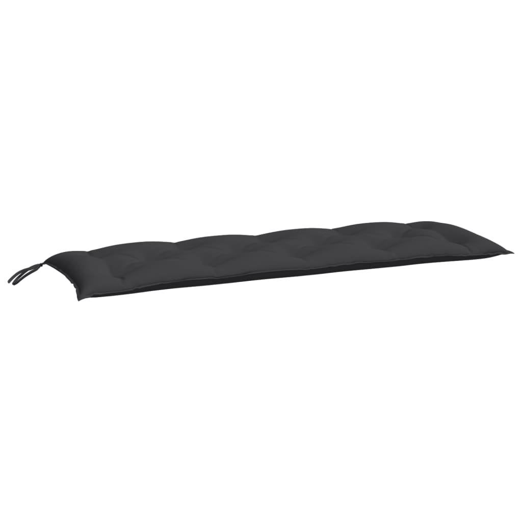 Vidaxl Garden Bench Cushion 150x50x7 cm tessuto oxford nero