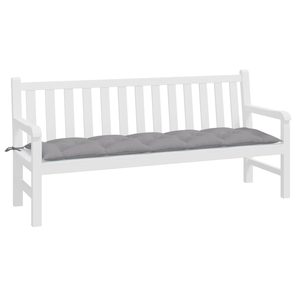 Cuscino per panca da giardino VidaXL 180x50x7 cm in tessuto oxford grigio