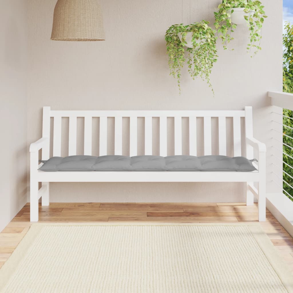Cuscino per panca da giardino VidaXL 180x50x7 cm in tessuto oxford grigio
