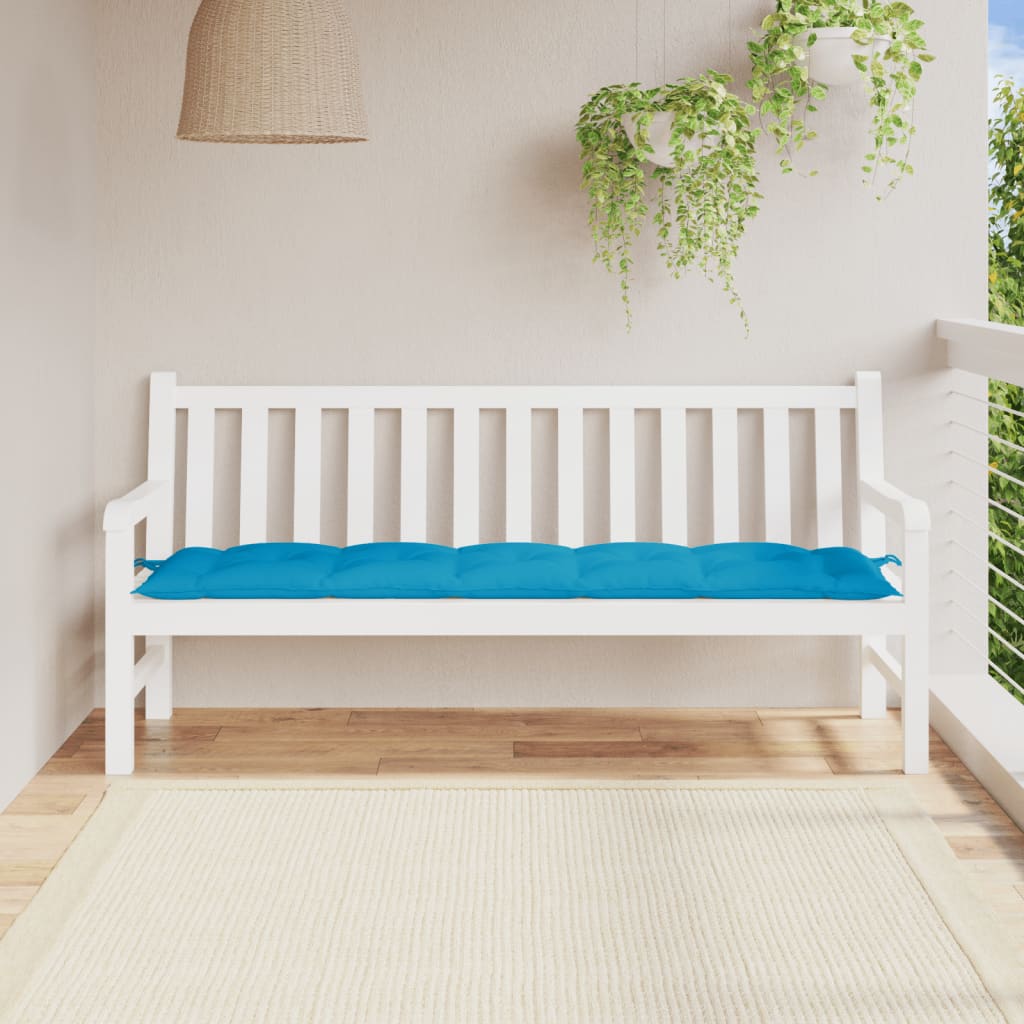 Cuscino per panca da giardino Vidaxx 180x50x7 cm in tessuto oxford azzurro