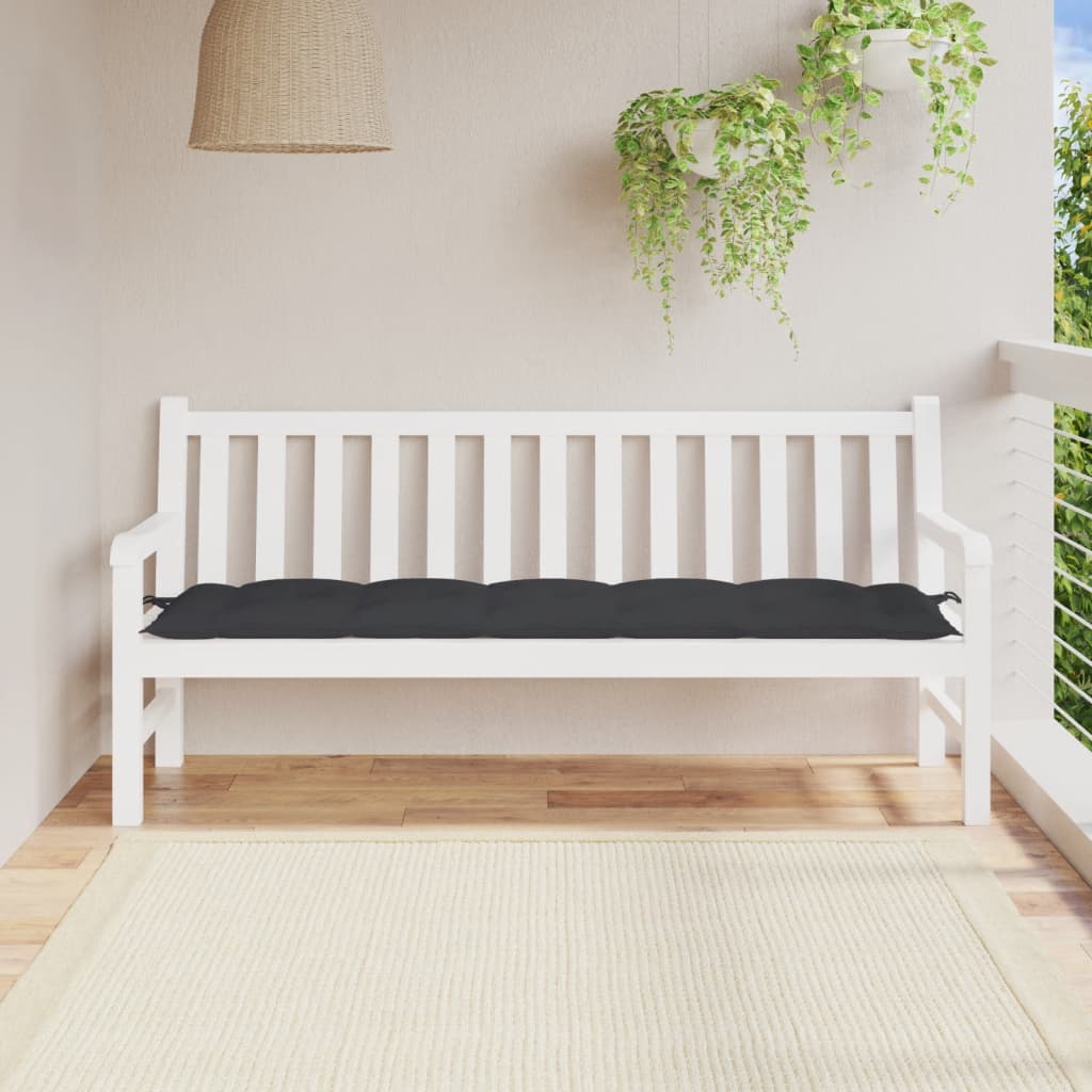 Vidaxl Garden Bench Cushion 180x50x7 CM Oxford Fabric Negro