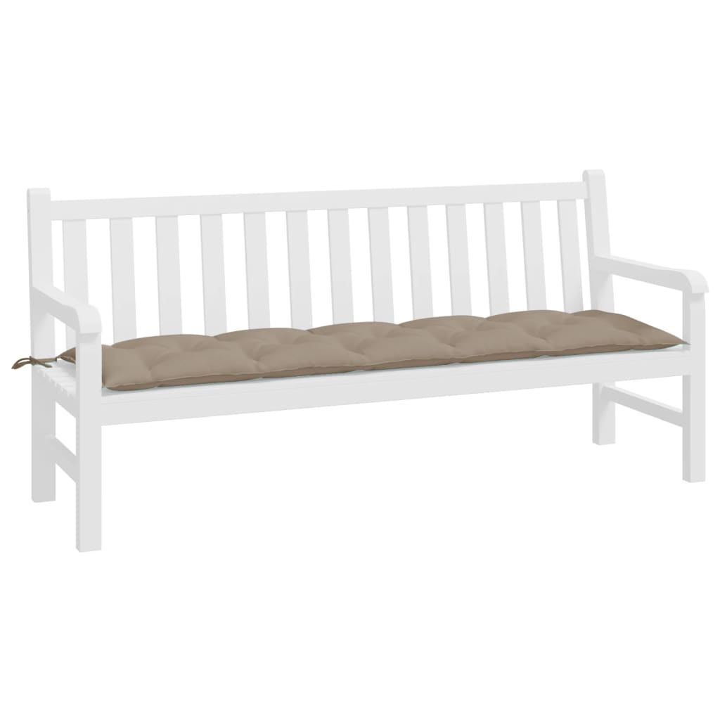 Cuscino per panca da giardino Vidaxx 180x50x7 cm in tessuto oxford tortora