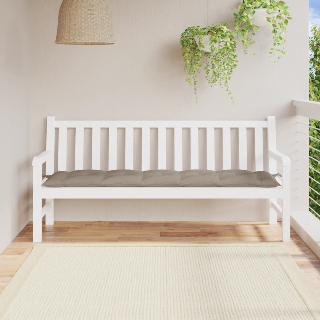Cuscino per panca da giardino Vidaxx 180x50x7 cm in tessuto oxford tortora