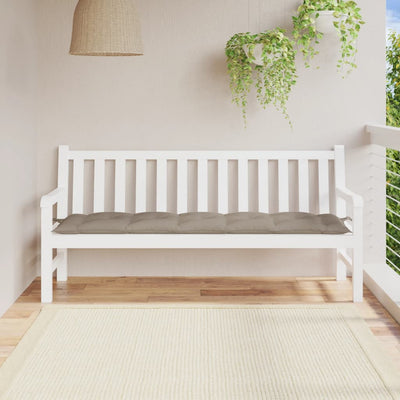 Cuscino per panca da giardino Vidaxx 180x50x7 cm in tessuto oxford tortora