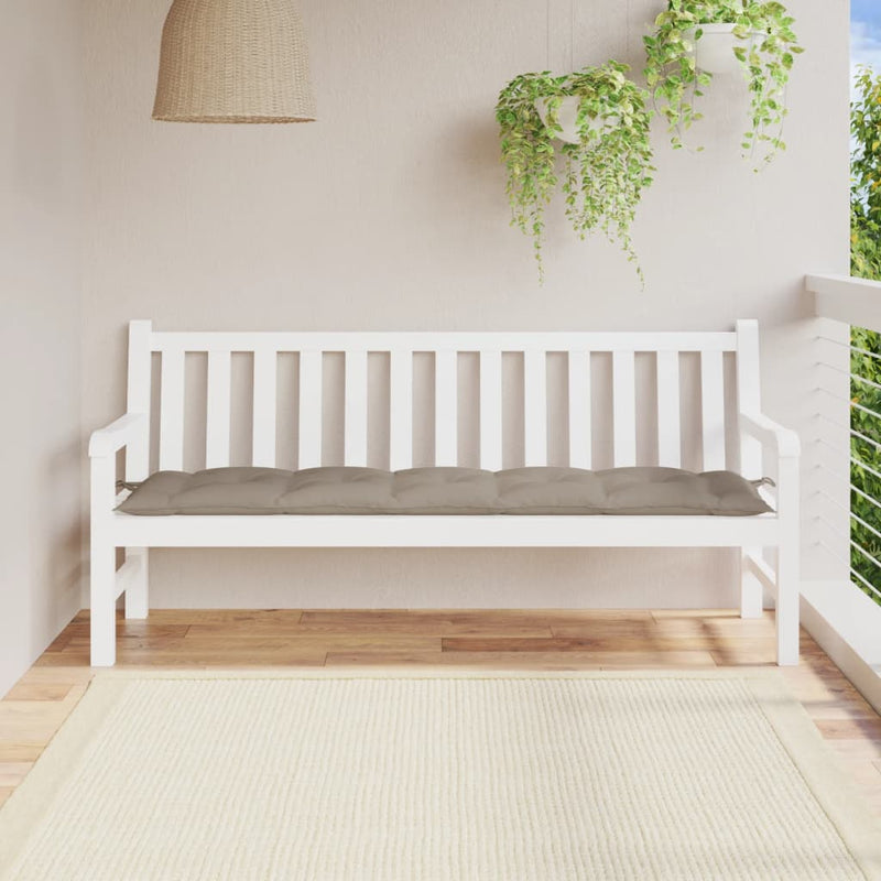 Cuscino per panca da giardino Vidaxx 180x50x7 cm in tessuto oxford tortora