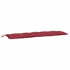 Vidaxl Garden Bench Cushion 180x50x7 CM Oxford Fabric Wine Red