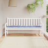 Vidaxl Bank Cushion Striped 180x50x7 cm tessuto bianco e blu a strisce