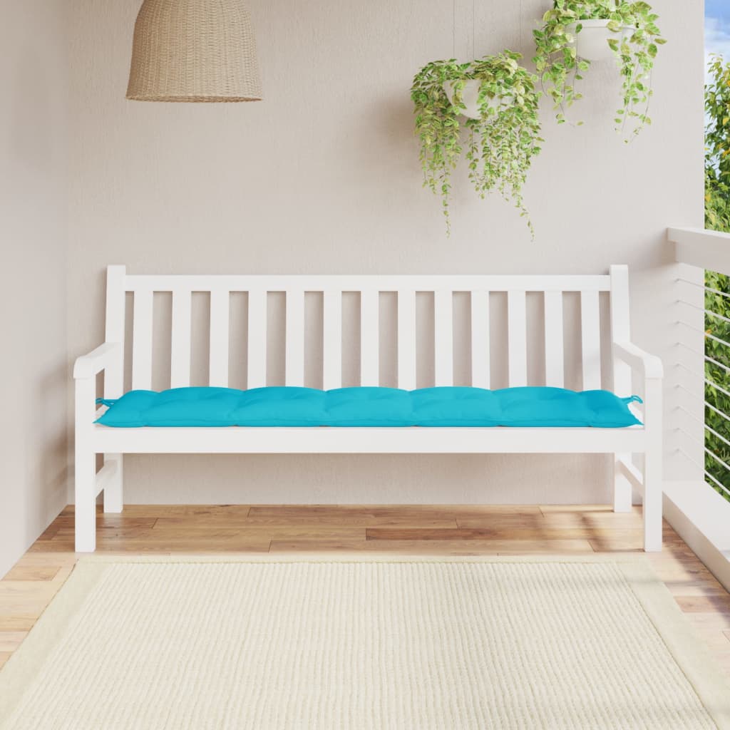 Vidaxl Garden Banch Cushion 180x50x7 cm Tessuto Oxford turchese