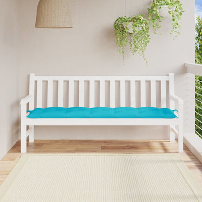 Vidaxl Garden Banch Cushion 180x50x7 cm Tessuto Oxford turchese