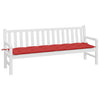 Vidaxl Garden Banch Cushion 200x50x7 cm tessuto rosso