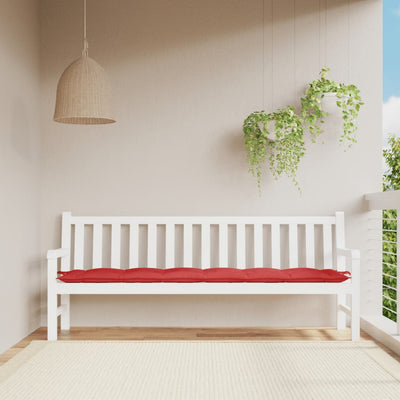 Vidaxl Garden Banch Cushion 200x50x7 cm tessuto rosso