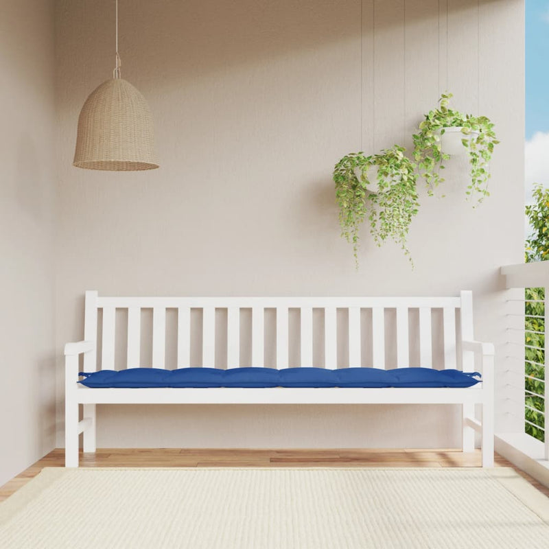Vidaxl Garden Bench Cushion 200x50x7 cm tessuto oxford blu reale