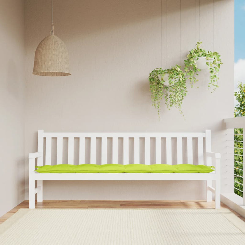 Vidaxl Garden Banch Cushion 200x50x7 cm Tessuto Oxford Verde chiaro