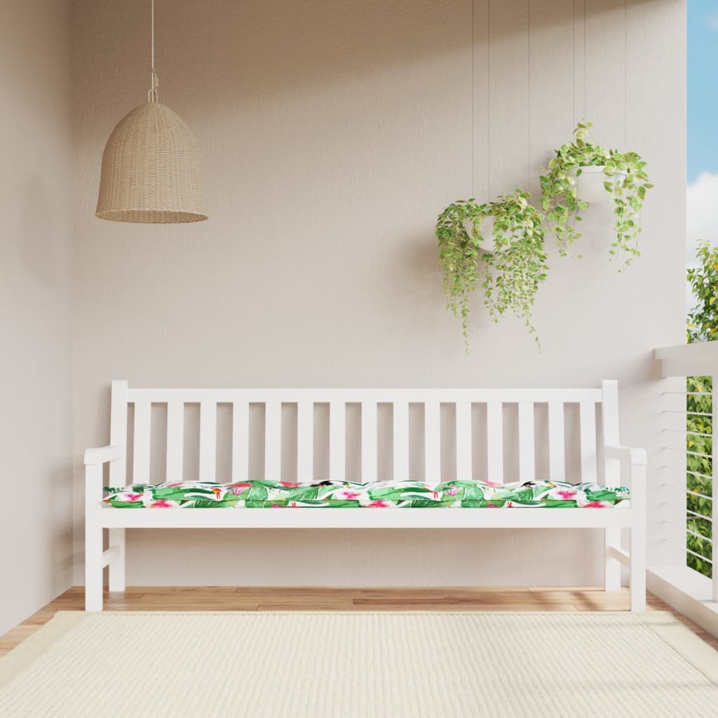 Vidaxl Garden Banch Cushion 200x50x7 cm Fabric multi -colorato