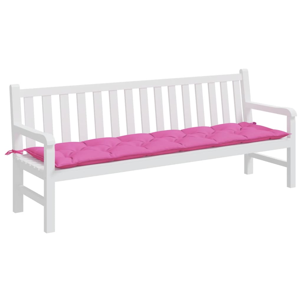 Vidaxl Garden Bench Cushion 200x50x7 cm tessuto rosa
