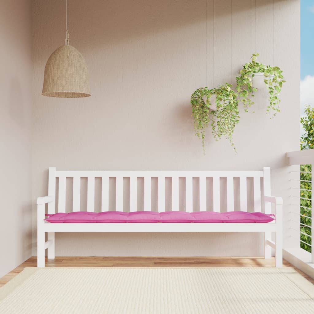 Vidaxl Garden Bench Cushion 200x50x7 cm tessuto rosa