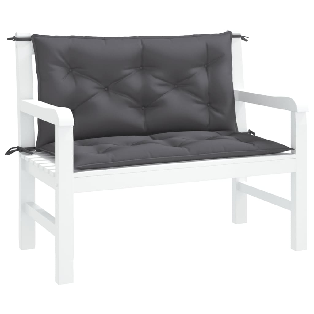 Vidaxl Garden Bench Cushions 2 St 100x50x7 cm Tessuto Oxford Antracite -Colorato