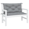 Vidaxl Garden Bench Cushions 2 PCS 100x50x7 cm tessuto Oxford grigio