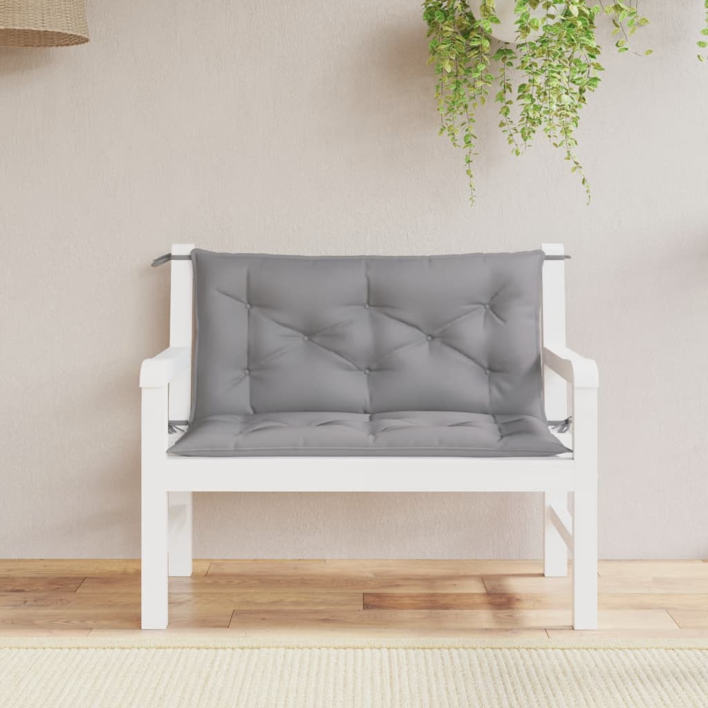 Vidaxl Garden Bench Cushions 2 PCS 100x50x7 cm tessuto Oxford grigio