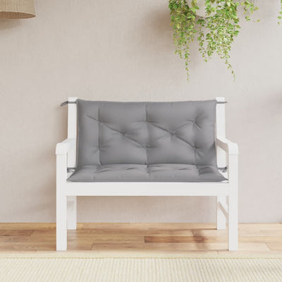 Vidaxl Garden Bench Cushions 2 PCS 100x50x7 CM Oxford Fabric Gray