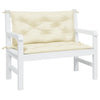 Vidaxl Garden Bench Cushions 2 PCS 100x50x7 CM Oxford Fabric crème