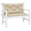 Vidaxl Garden Bench Cushions 2 PCS 100x50x7 cm Tessuto Oxford Beige
