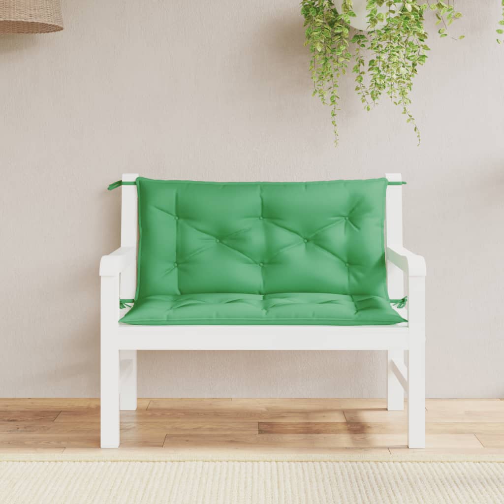 Vidaxl Garden Bench Cushions 2 PCS 100x50x7 cm tessuto oxford verde