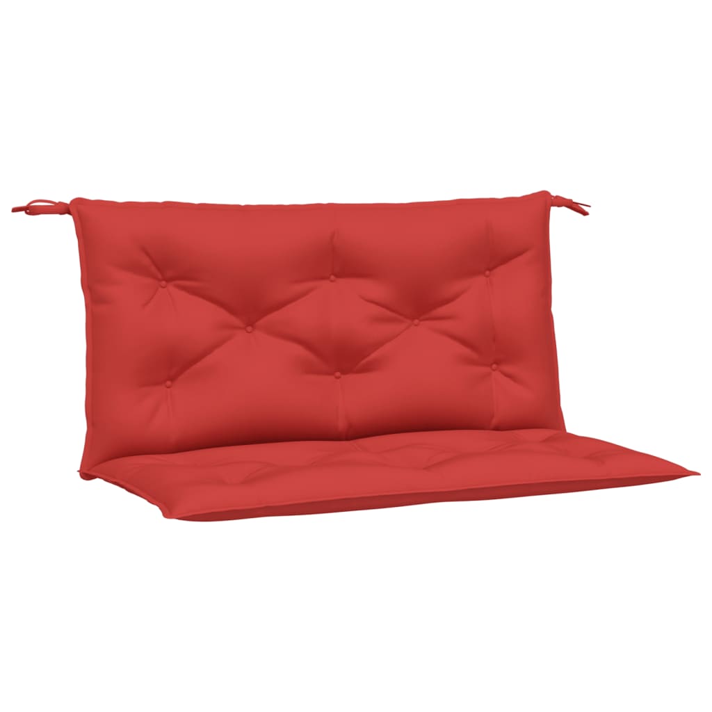 Vidaxl Garden Banch Cushions 2 PCS 100x50x7 cm tessuto rosso rosso rosso