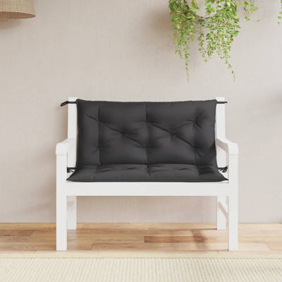 Vidaxl Garden Bench Cushions 2 ST 100x50x7 CM Oxford Fabric Negro