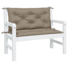 Vidaxl Garden Bench Cushions 2 ST 100x50x7 CM Oxford Fabric Taupe