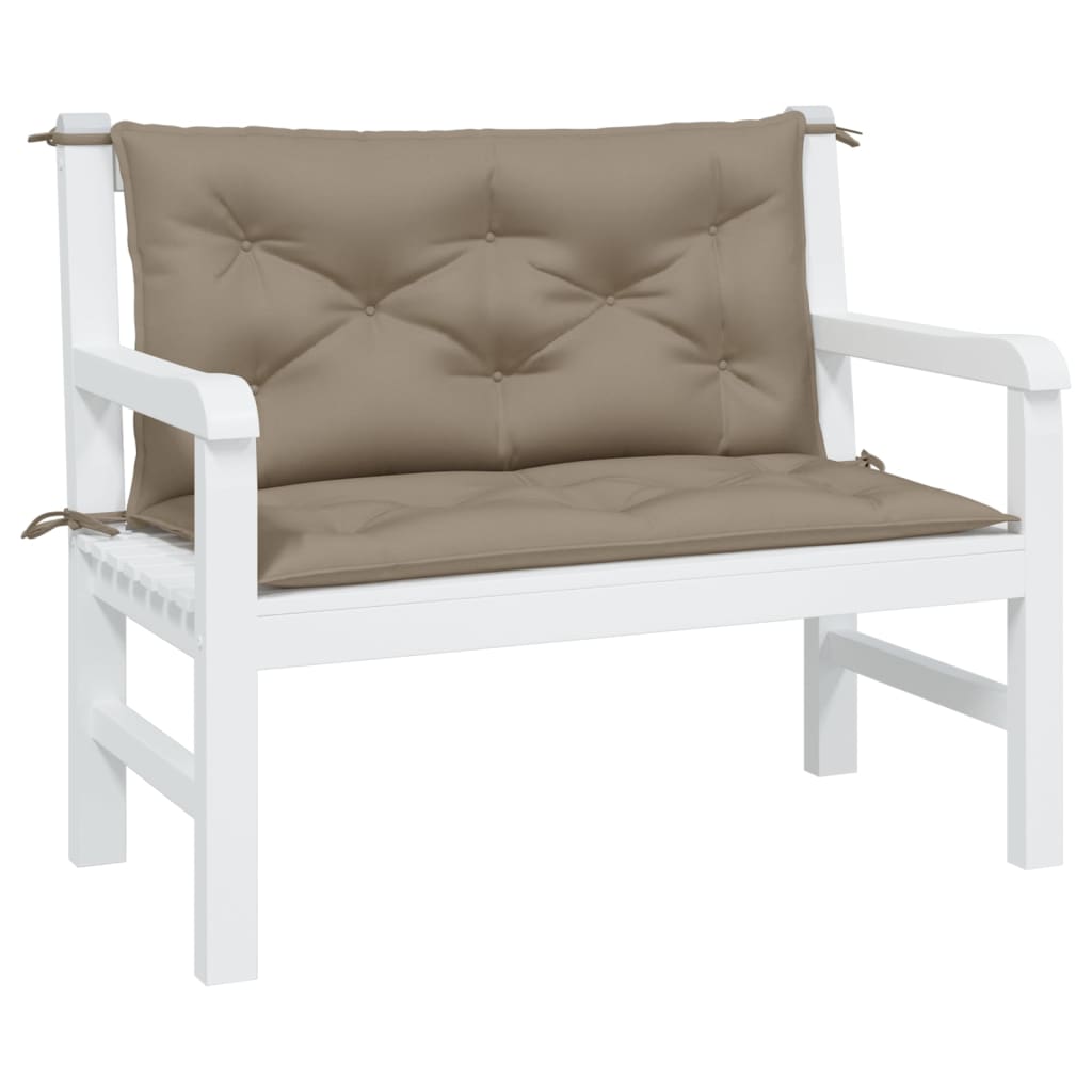 Vidaxl Garden Bench Cushions 2 ST 100x50x7 CM Oxford Fabric Taupe