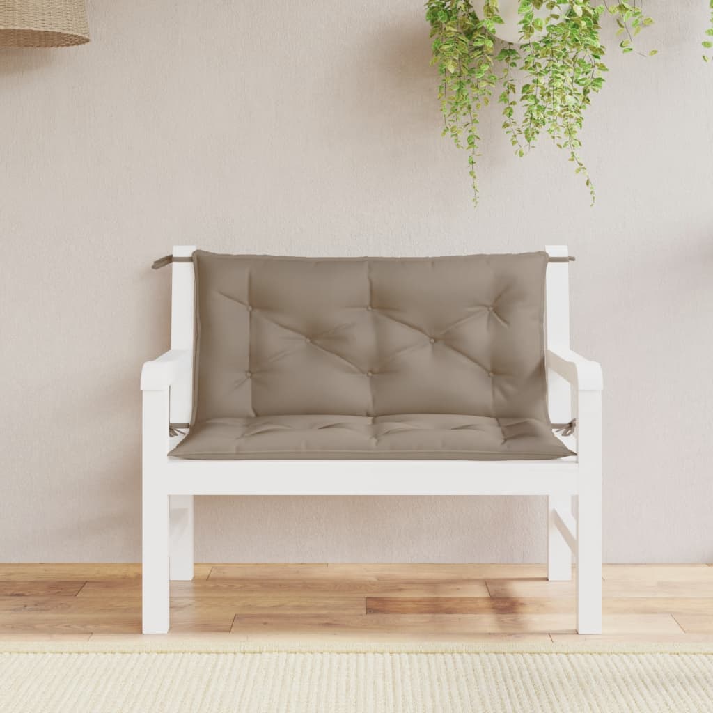 Vidaxl Garden Bench Cushions 2 ST 100x50x7 CM Oxford Fabric Taupe