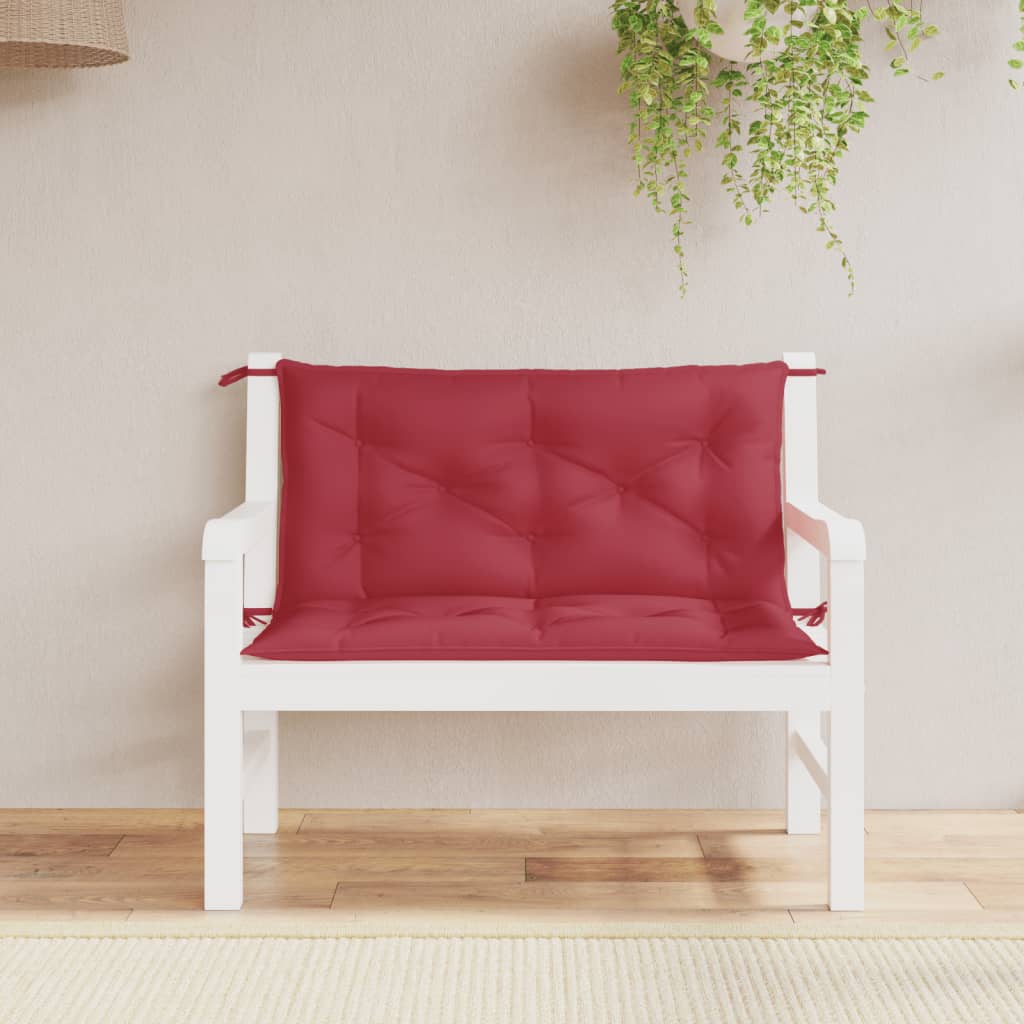 Vidaxl Garden Bench Cushions 2 ST 100x50x7 cm Essicatore Oxford Vino rosso