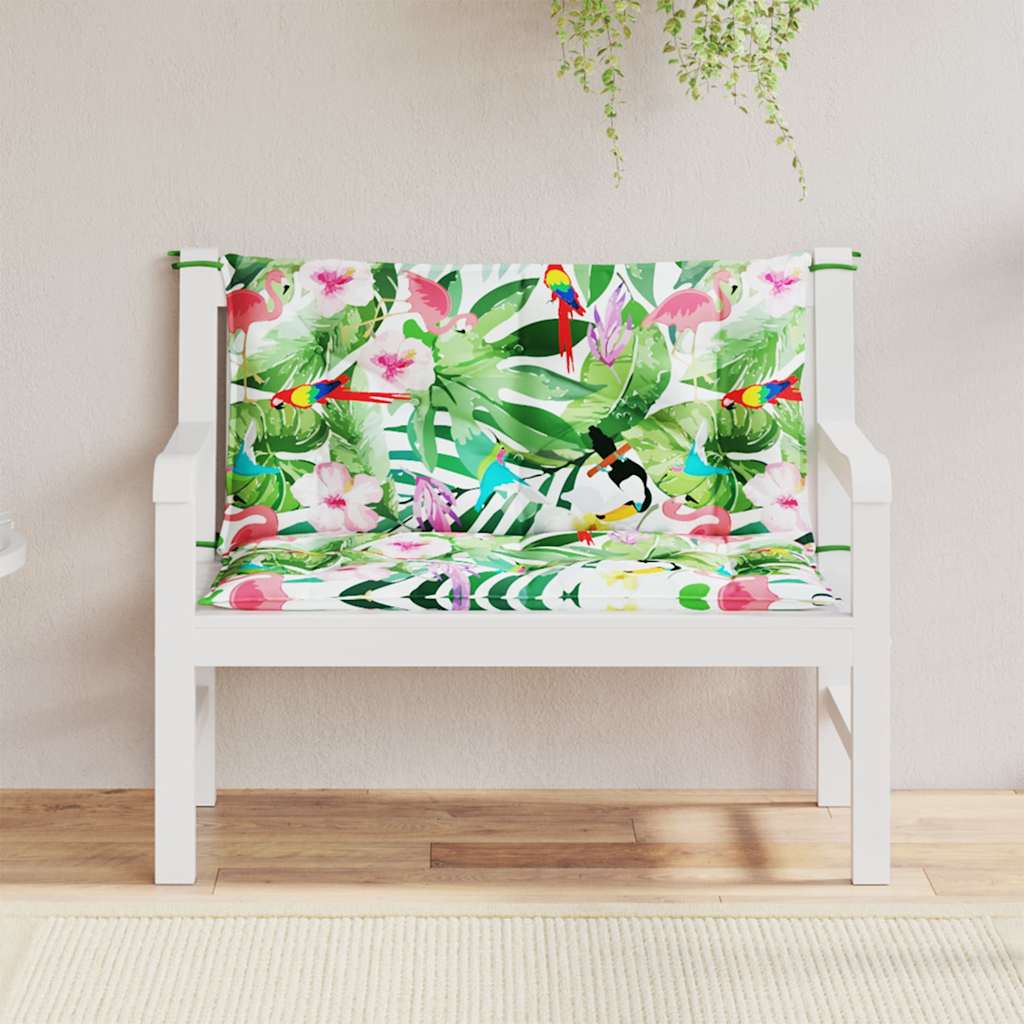 Vidaxl Garden Banch Cushions 2 PCS 100x50x7 cm Fabric multi -colorato
