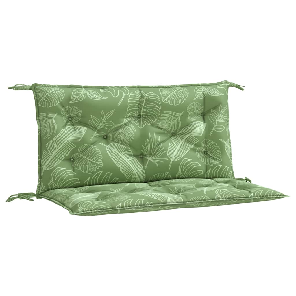 Vidaxl Garden Bench Cushions 2 pezzi Modello fogliare 100x50x7 cm tessuto